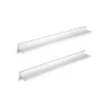 SONGMICS Lebegő Fali Polc 2 db-os Szett Magasfényű MDF Fehér 80 cm