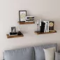 VASAGLE lebegő fali polc MDF rusztikus barna 40 cm