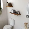 VASAGLE lebegő fali polc MDF rusztikus barna 40 cm