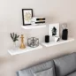 VASAGLE Lebegő Fali Polc MDF Fehér 40 cm