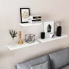 VASAGLE Modern Lebegő Polc MDF Fehér 40 cm