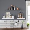 VASAGLE Modern Lebegő Polc MDF Fehér 40 cm