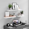 VASAGLE Modern Lebegő Polc MDF Fehér 40 cm