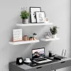 VASAGLE Modern Lebegő Polc MDF Fehér 40 cm