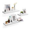 VASAGLE Modern Lebegő Polc MDF Fehér 40 cm