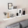 VASAGLE Modern Lebegő Polc 60 cm Fehér Dekorációs Fali Tároló