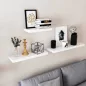   VASAGLE Modern Lebegő Polc 60 cm Fehér Dekorációs Fali Tároló