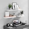 VASAGLE Modern Lebegő Polc 60 cm Fehér Dekorációs Fali Tároló