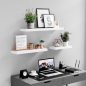 VASAGLE Modern Lebegő Polc MDF Fehér 80 cm