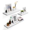VASAGLE Modern Lebegő Polc MDF Fehér 80 cm