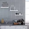 SONGMICS Fali Polc Szett Magasfényű Fehér MDF 3 db-os Lebegő Képtartó