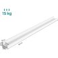 SONGMICS Lebegő Fali Polc MDF Magasfényű Fehér 110 cm