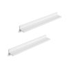 SONGMICS Magasfényű Lebegő Fali Polc Szett Fehér MDF 60 cm