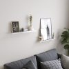 SONGMICS Magasfényű Lebegő Fali Polc Szett Fehér MDF 60 cm
