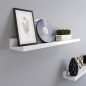 SONGMICS Magasfényű Lebegő Fali Polc Szett Fehér MDF 60 cm