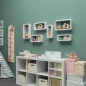 SONGMICS LWS97W Lebegő Fali Polc Szett MDF Fehér 3 Darabos