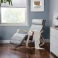   SONGMICS Skandináv Hintaszék Állítható Lábtartóval Világosszürke