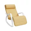 SONGMICS Comfort Hintaszék Nyírfa Állítható Lábtartóval Pasztell Sárga