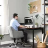 SONGMICS Modern Ergonomikus Irodai Szék Szürke Lenhatású Kárpittal