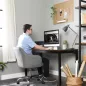   SONGMICS Modern Ergonomikus Irodai Szék Szürke Lenhatású Kárpittal