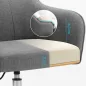   SONGMICS Modern Ergonomikus Irodai Szék Szürke Lenhatású Kárpittal