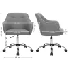 SONGMICS Modern Ergonomikus Irodai Szék Szürke Lenhatású Kárpittal