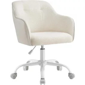   SONGMICS OBG019W01 Ergonomikus Forgószék Sherpa Szövettel Krémfehér