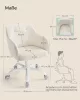 SONGMICS OBG019W01 Ergonomikus Forgószék Sherpa Szövettel Krémfehér