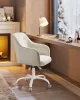 SONGMICS OBG019W01 Ergonomikus Forgószék Sherpa Szövettel Krémfehér
