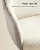 SONGMICS OBG019W01 Ergonomikus Forgószék Sherpa Szövettel Krémfehér
