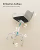 SONGMICS OBG019W01 Ergonomikus Forgószék Sherpa Szövettel Krémfehér