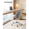 SONGMICS Homeoffice OBG020G01 Forgószék Pamut-Lenvászon Szürke Magasságállítható