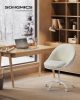 SONGMICS Home Office Sherpa Íróasztalszék Fehér Forgószék Állítható Magassággal