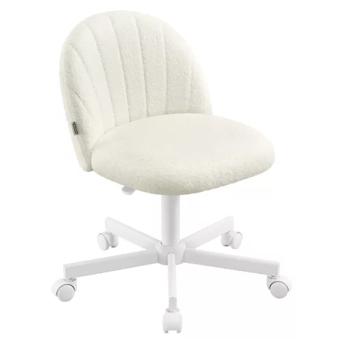 SONGMICS OBG027WD02 Forgószék Teddy Fleece Krémfehér Magasságállítható