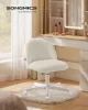 SONGMICS OBG027WD02 Forgószék Teddy Fleece Krémfehér Magasságállítható