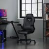 SONGMICS Ergonomikus Gamer Irodai Szék Állítható Magasságú PU Bőr Fekete