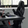 SONGMICS Ergonomikus Gamer Irodai Szék Állítható Magasságú PU Bőr Fekete