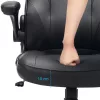 SONGMICS Ergonomikus Gamer Irodai Szék Állítható Magasságú PU Bőr Fekete
