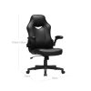 SONGMICS Ergonomikus Gamer Irodai Szék Állítható Magasságú PU Bőr Fekete