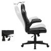 SONGMICS Ergonomikus Irodai Szék Fekete-Szürke PU Bőr Állítható Magasságú