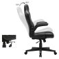 SONGMICS Ergonomikus Irodai Szék Fekete-Szürke PU Bőr Állítható Magasságú