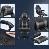 SONGMICS Ergonomikus Gamer Szék Lábtartóval Fekete-Szürke
