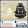 SONGMICS Ergonomikus Gamer Szék Lábtartóval Fekete-Szürke