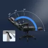 SONGMICS ergonomikus gamer szék lábtartóval fekete-szürke
