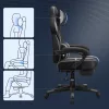 SONGMICS ergonomikus gamer szék lábtartóval fekete-szürke