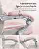 SONGMICS Ergonomikus Gamer Szék Rózsaszín-Krémfehér Állítható Lábtartóval