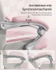 SONGMICS Ergonomikus Gamer Szék Rózsaszín-Krémfehér Állítható Lábtartóval
