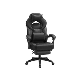  SONGMICS OBG077B01 Ergonomikus Gamer Szék Lábtartóval Fekete