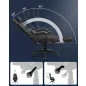   SONGMICS OBG077B01 Ergonomikus Gamer Szék Lábtartóval Fekete