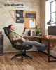 SONGMICS OBG077B01 Ergonomikus Gamer Szék Lábtartóval Fekete